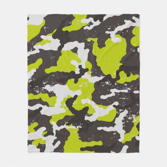 Nahtlose Grunge Tarnung Hintergrund. Camouflage  Fleecedecke (Vorderseite)