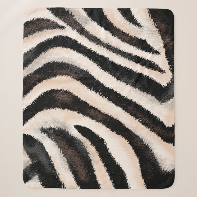 Nahtlose Hand zeichnend Zebrastruktur, Tierdruck, Sherpadecke (Vorderseite)
