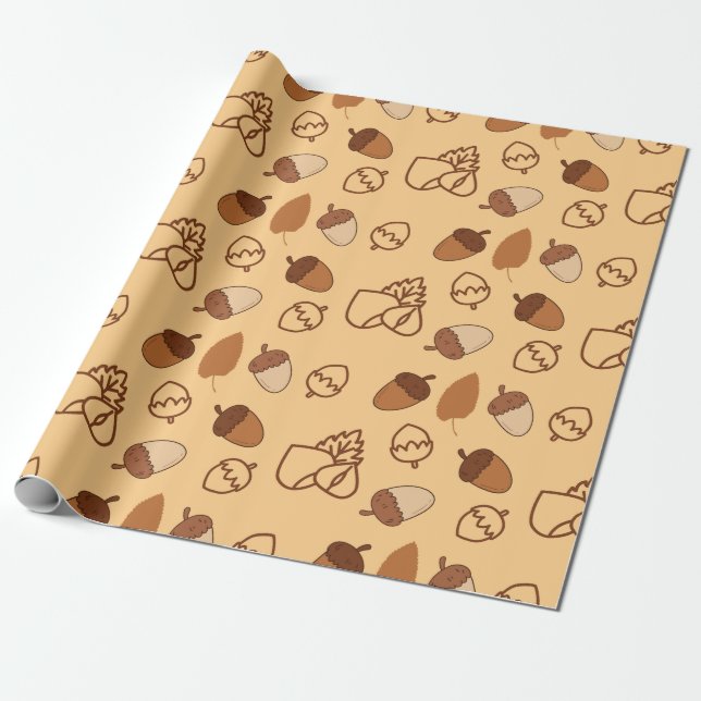 Nahtlose Hazelnusswrapping Paper für gemütlichen H Geschenkpapier (Ungerollt)