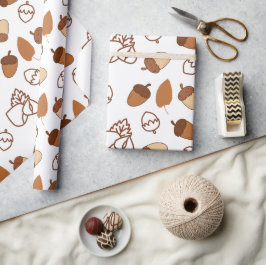 Nahtlose Hazelnusswrapping Papier Gemütliche Herbs Geschenkpapier