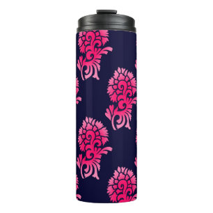 nahtlose indische Mughal-Blume motif-Background ab Thermosbecher