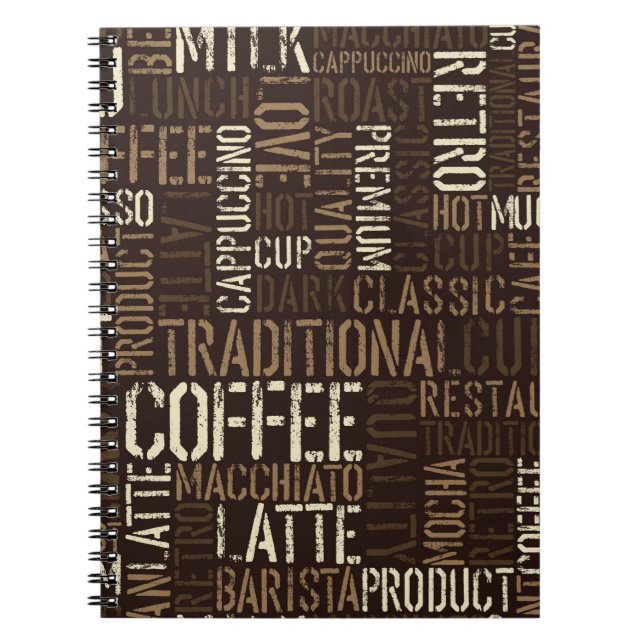 Nahtlose Kaffeemaschine Notizblock (Vorderseite)