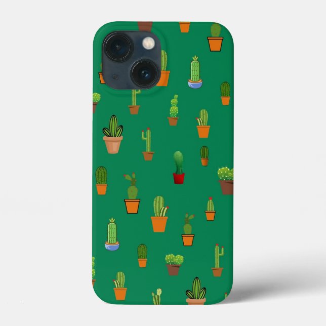 Nahtlose Kaktus Muster, Formen und Muster Case-Mate iPhone Hülle (Rückseite)