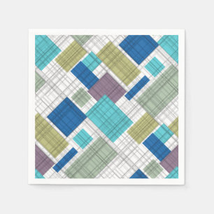 Nahtlose, karierte karierte geometrische Quadrate Serviette
