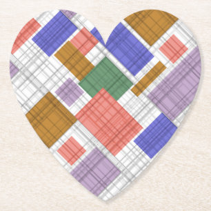 Nahtlose, karierte karierte geometrische Quadrate Untersetzer