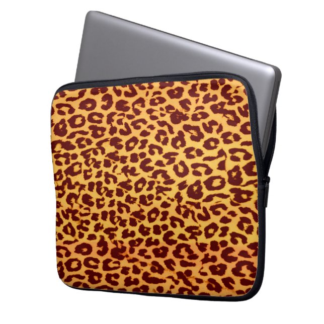 Nahtlose Leopardenpelze Laptopschutzhülle (Vorderseite Links)