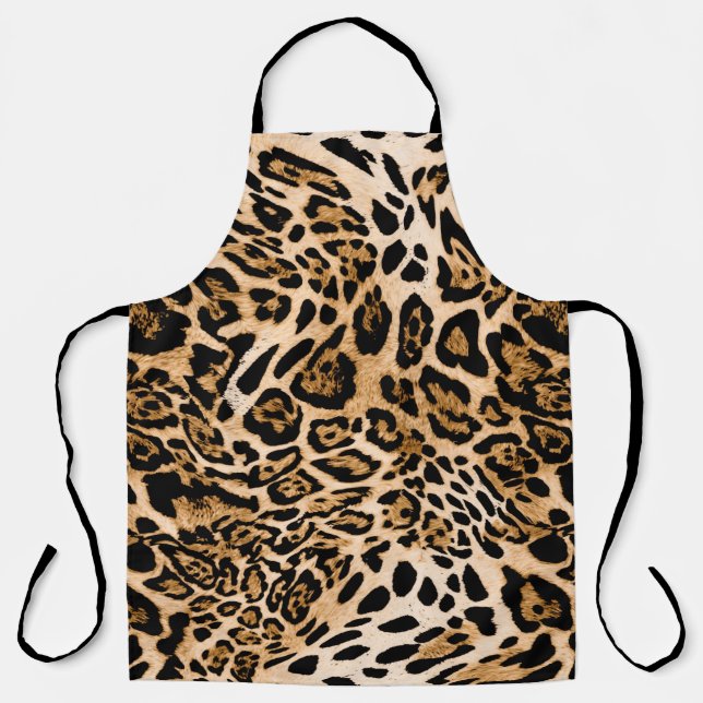 Nahtlose Leopardenstruktur, Tierhaut Schürze (Vorderseite)
