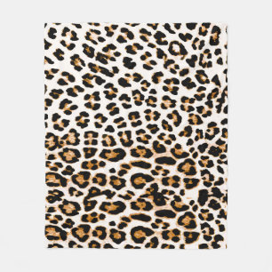Nahtlose Leopardentextur, afrikanischer Tierdruck Fleecedecke