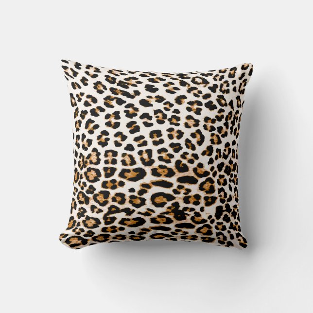 Nahtlose Leopardentextur, afrikanischer Tierdruck Kissen (Vorderseite)