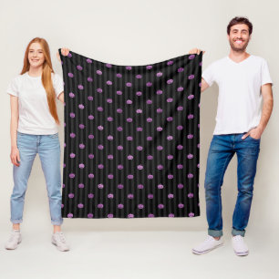 Nahtlose lila Folien-Kürbisse und Streifen Hallowe Fleecedecke