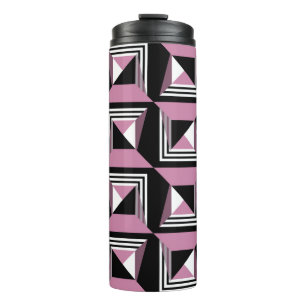 Nahtlose, moderne Quadrat-Muster Thermosbecher