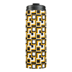 Nahtlose, moderne Quadrat-Muster Thermosbecher