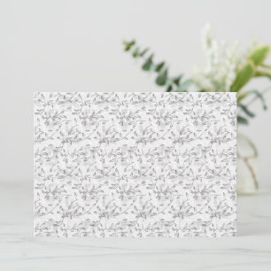Nahtlose monochrome botanische Printwerbung Einladung