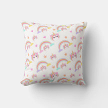 Nahtlose Muster Cute Magical Unicorn Drehkissen