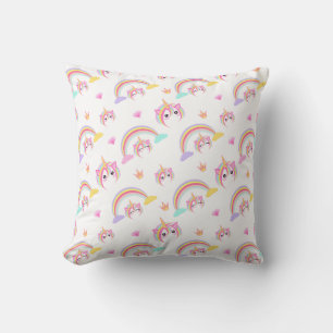 Nahtlose Muster Cute Magical Unicorn Drehkissen Kissen