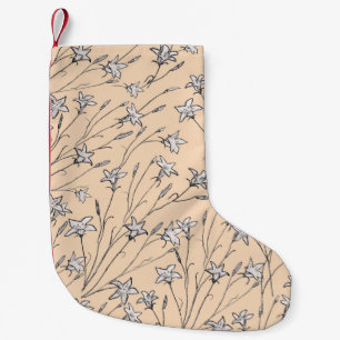 nahtlose Muster Glockenkulptur Blume pastellline o Kleiner Weihnachtsstrumpf