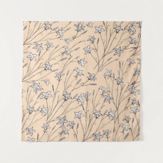 nahtlose Muster Glockenkulptur Blume pastellline o Wandteppich