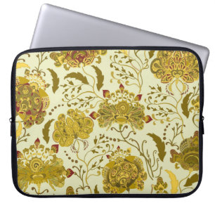 Nahtlose Muster, große indische Paisley-Blume. Tre Laptopschutzhülle