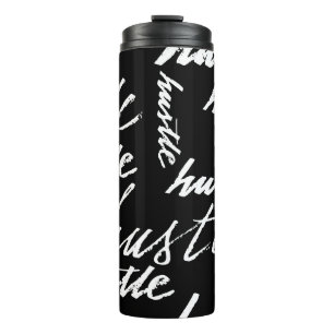 Nahtlose Muster hustvolle Text-Grunge Musik Handsc Thermosbecher