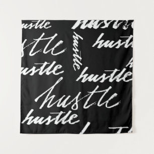 Nahtlose Muster hustvolle Text-Grunge Musik Handsc Wandteppich