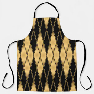 Nahtlose Muster in Gold und Schwarz Schürze
