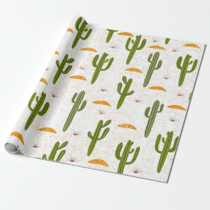 Nahtlose Muster, Kakteen, Sandtextur, mexikanische Geschenkpapier