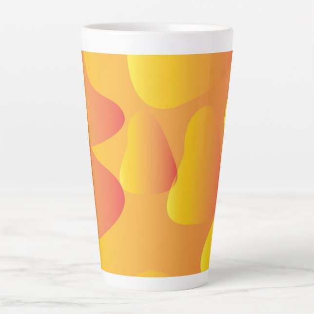 nahtlose Muster Latte Tasse (Vorderseite)