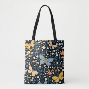 Nahtlose Muster mit Schmetterlingen, Hand dr Tasche