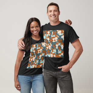 Nahtlose Muster mit schwarzen Mädchen und weißen M T-Shirt