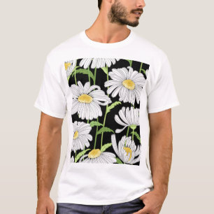 Nahtlose Muster mit sommerlichen Blume. T-Shirt