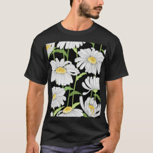 Nahtlose Muster mit sommerlichen Blume. T-Shirt