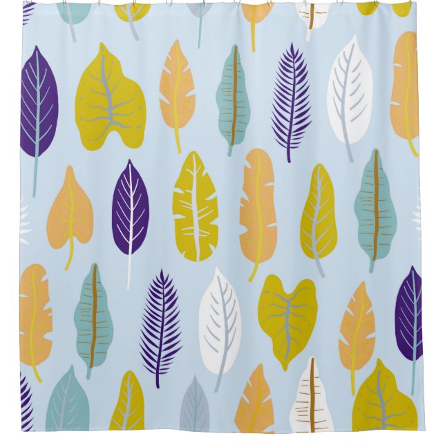 Nahtlose Muster mit wilden tropischen Regenwaldplä Duschvorhang (Vorderseite)
