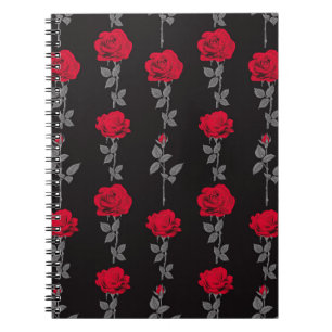 Nahtlose Muster rote Rose Blume Vintag abstrakt Notizblock