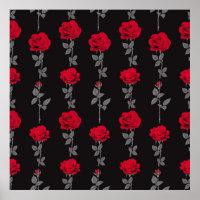 Nahtlose Muster rote Rose Blume Vintag abstrakt