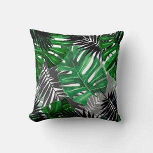 nahtlose Muster tropischer Blätter und Elemente Kissen