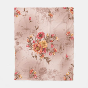 nahtlose Muster und Blume mit Hintergrundkunst,fla Fleecedecke