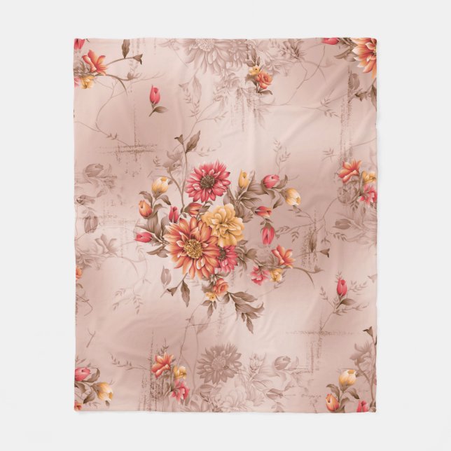 nahtlose Muster und Blume mit Hintergrundkunst,fla Fleecedecke (Vorderseite)