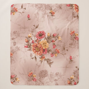 nahtlose Muster und Blume mit Hintergrundkunst,fla Sherpadecke