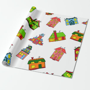 Nahtlose Muster verschiedener farbiger Cartoon Geschenkpapier
