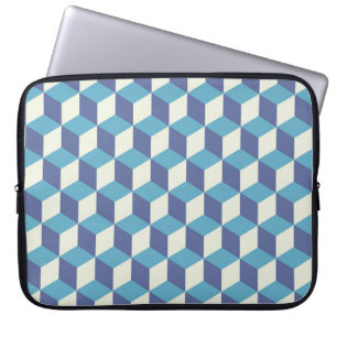 Nahtlose Muster Vintage Würfelkunst, abstrakte Kra Laptopschutzhülle