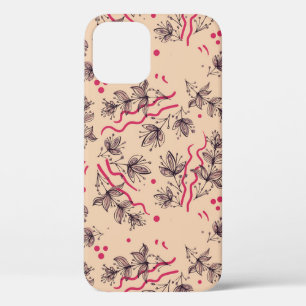 Nahtlose Muster von Blume und Blätter. Blütenorn Case-Mate iPhone Hülle
