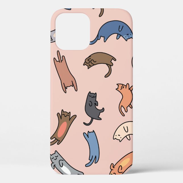 Nahtlose Musterdoodle-Katzen, Abbildung Case-Mate iPhone Hülle (Rückseite)
