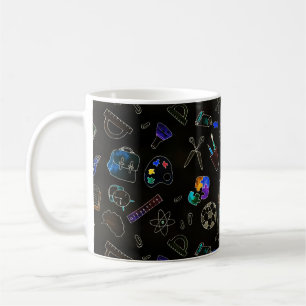 Nahtlose Musterzulage für Schulen Kaffeetasse