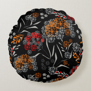 Nahtlose niedliche kleine Blume Blumenmuster schwa Rundes Kissen