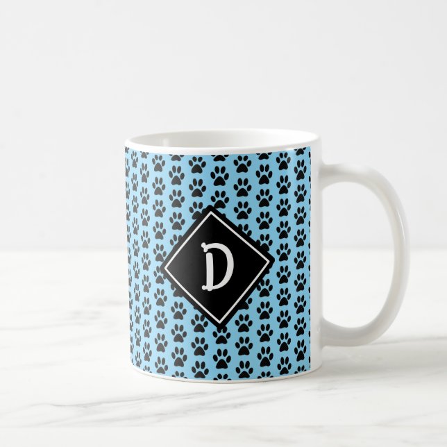 Nahtlose Niedliche Paardruckmonogramm Kaffeetasse (Rechts)