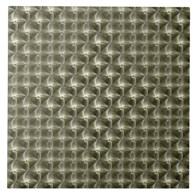 Nahtlose Olive Green Grau Decorative Keramik Tile Fliese (Vorderseite)