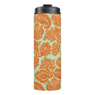 Nahtlose Orange-Hintergrundstruktur Thermosbecher