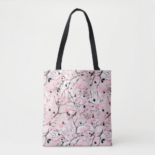 Nahtlose pastellfarbene Blume Rosa blütenrote Blät Tasche