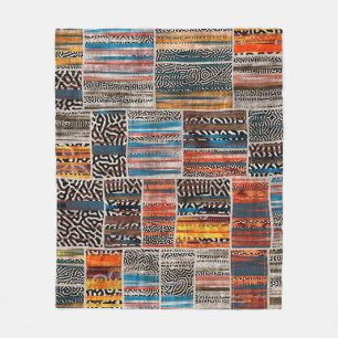 Nahtlose Patchwork-Collage-Mix-Quiltmuster-Druck Fleecedecke
