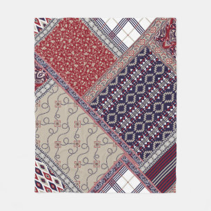 Nahtlose Patchwork-Muster auf Marineschiffen, Abst Fleecedecke